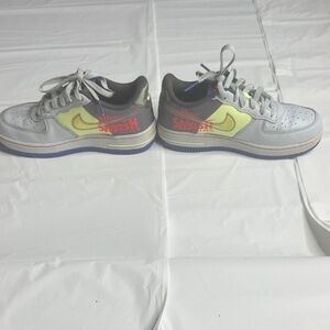 Kids Gray and Yellow Sneakers